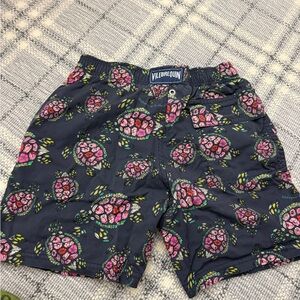 Vilebrequin Floral Swim Shorts with Pink and Green Accents